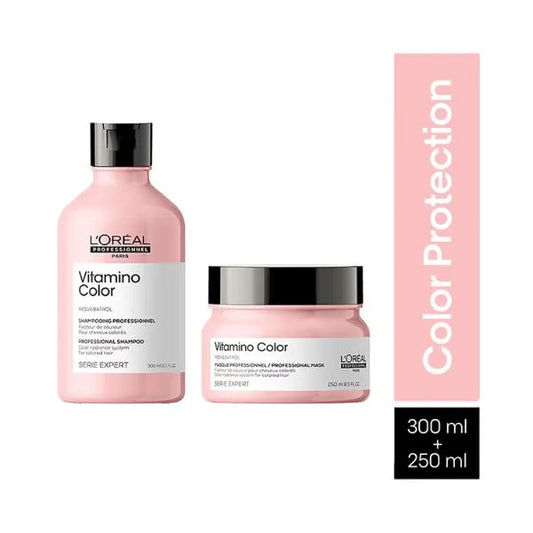 L'Oréal professional Vitamino Color Shampoo (300ml) & Hair Mask (250g) Combo