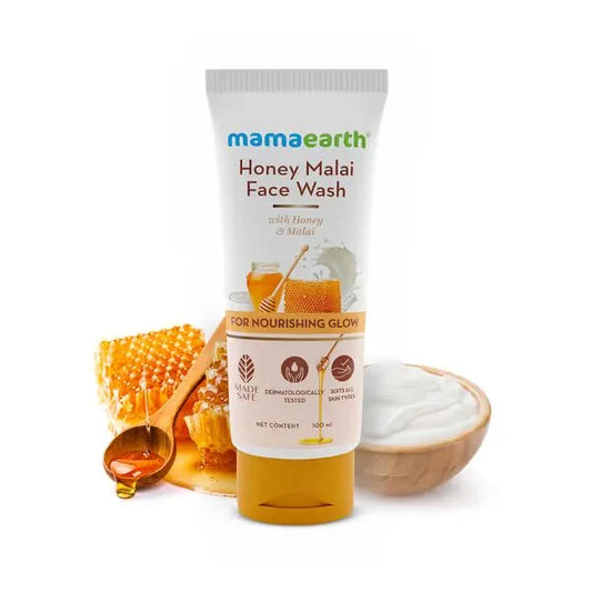 Mamaearth Honey Malai Face Wash with Honey & Malai For Nourishing Glow  (100ml)
