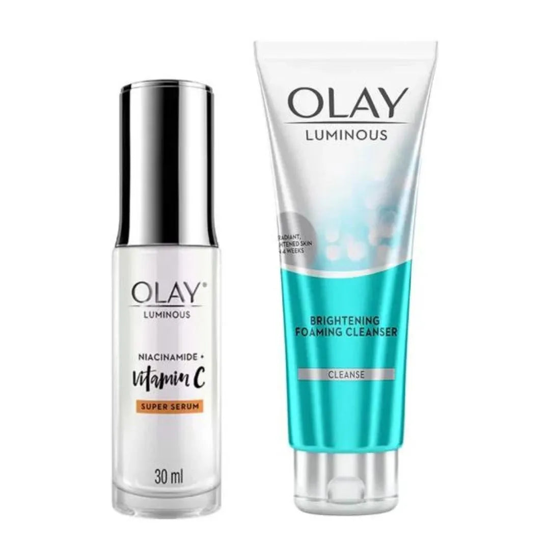 Olay Vitamin C Kit For 2x Glow – Serum With Free Cleanser (30ml+100g)