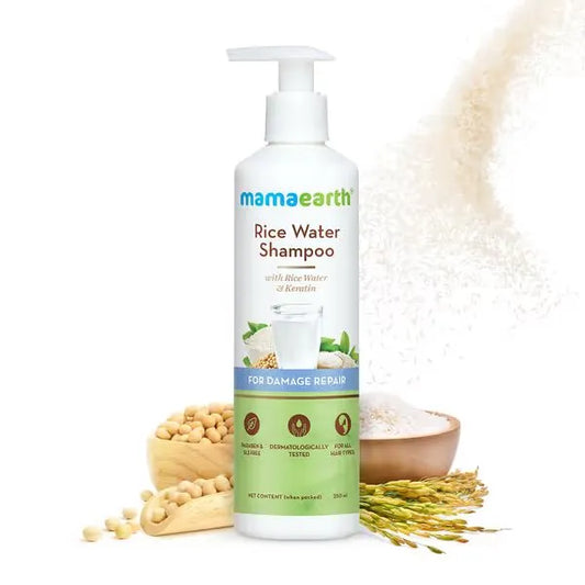 Mamaearth Rice Water Shampoo For Damage Repair (250ml)
