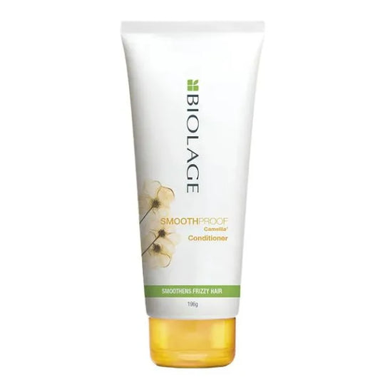 Biolage Smoothproof Conditioner For Frizzy Hair | Provides Humidity Control & Anti-Frizz Smoothness | With Camellia Flower | Natural & Vegan (196gms)