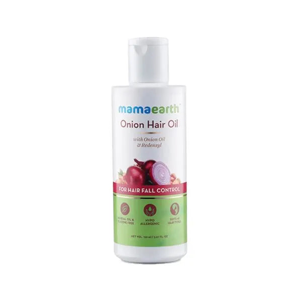 Mamaearth Onion Hair Oil for Hair Regrowth & Hair Fall Control with Redensyl