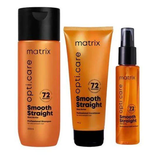 Matrix Opti.Care 3-Step Regime, Up To 4 Days Frizz Control, Shampoo(200ml ) + Conditioner(98g) + Serum(100ml)
