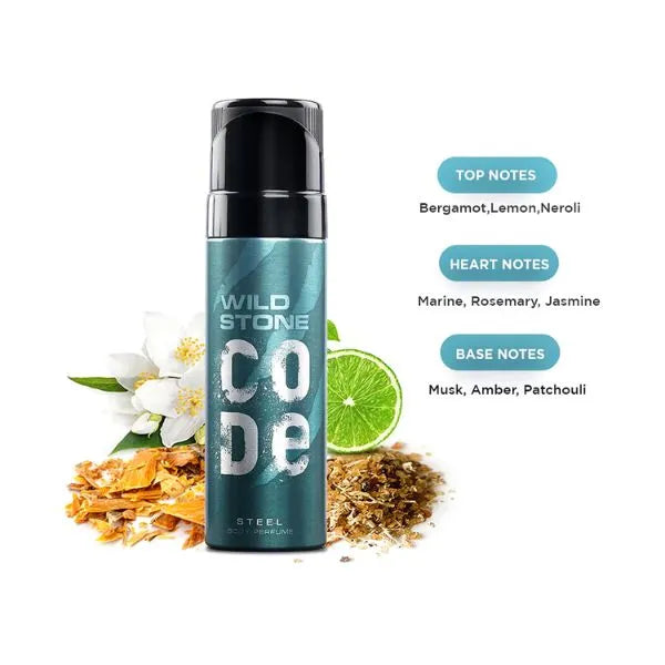 Wild Stone Code Steel No Gas Deodorant Body Perfume (150ml)